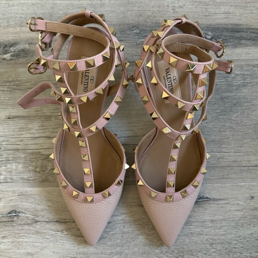 Valentino Rockstud Ankle Strap Pump
